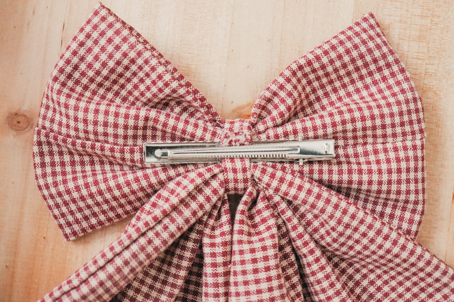 Fall Gingham Hair Bow