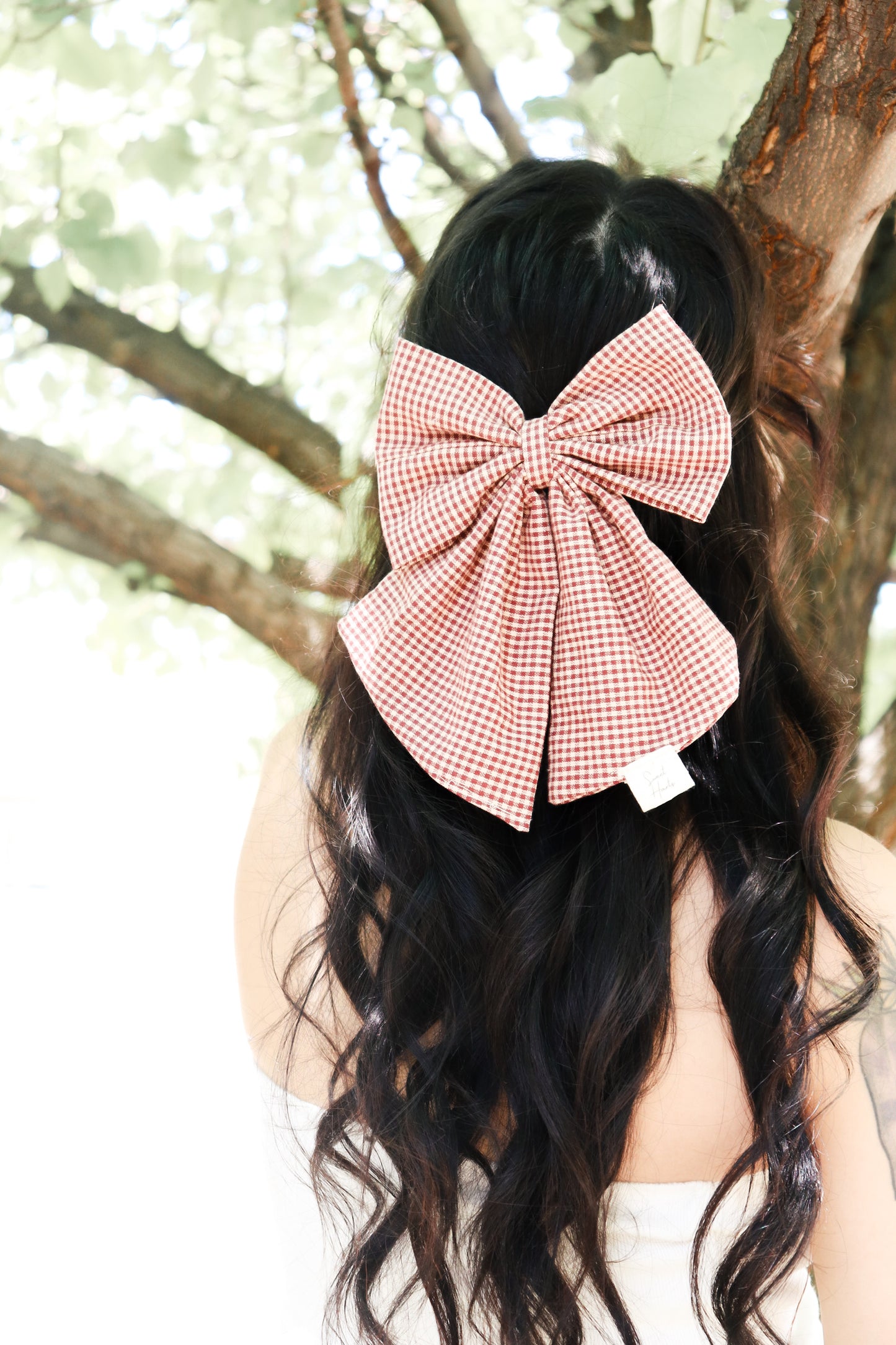 Fall Gingham Hair Bow