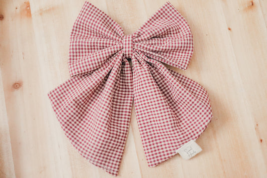 Fall Gingham Hair Bow